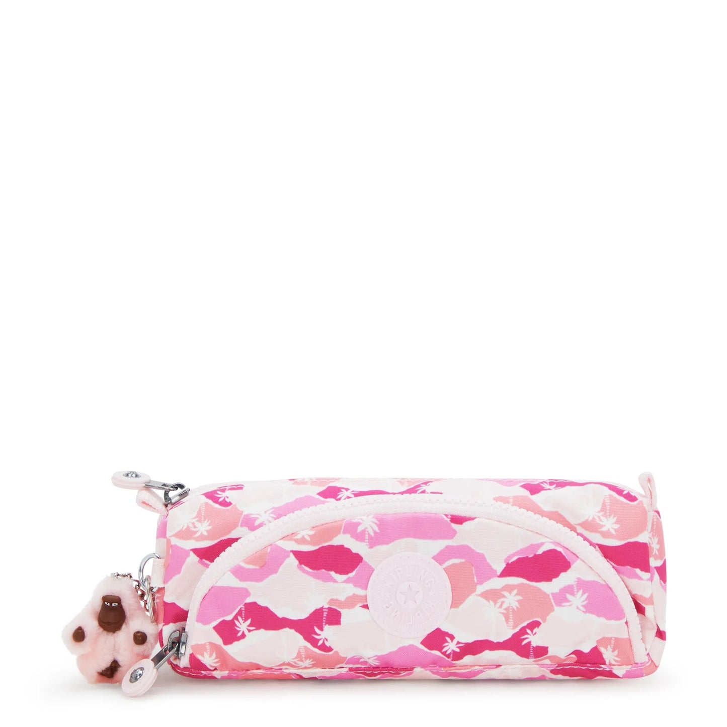 Kipling CUTE Pencil Case Pink Palm Medium - front view