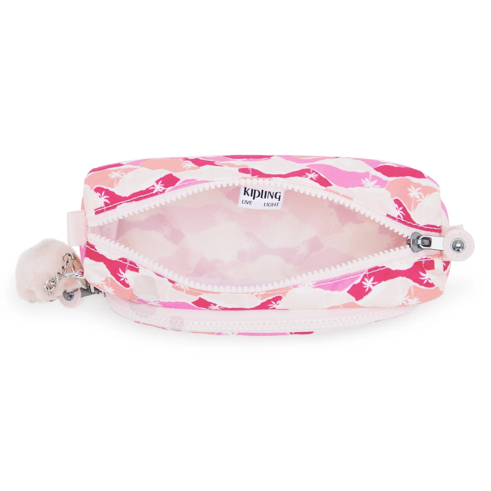 Kipling CUTE Pencil Case Pink Palm Medium - detail view