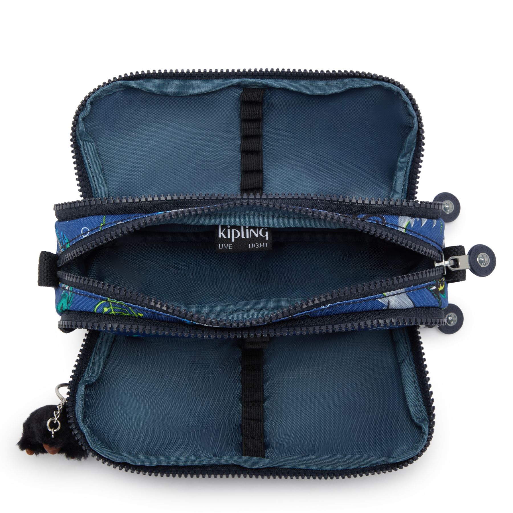 Kipling GITROY Pencil Case Undersea Party Large - open view