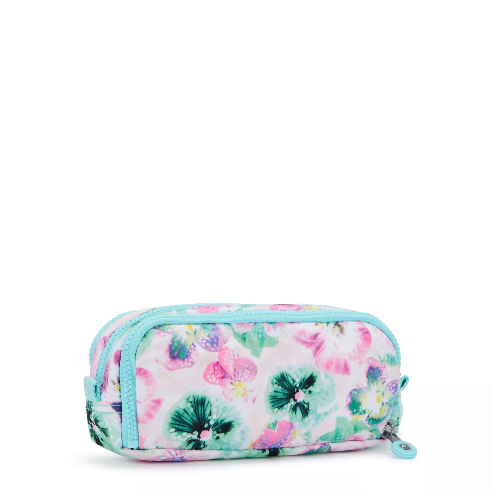 Kipling GITROY Pencase Aqua Blossom Large - interior view