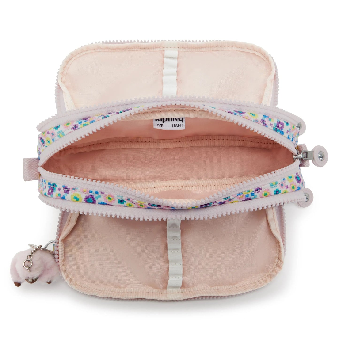 Kipling Gitroy Pencil Case Digi Flower Print Large - detail view