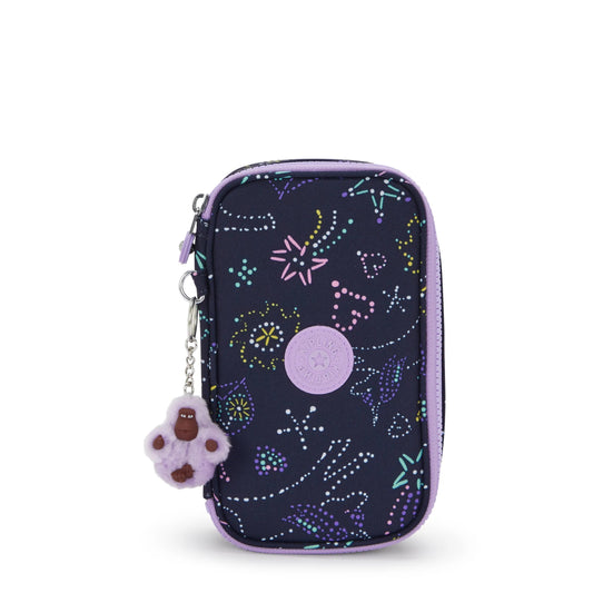Kipling 50 Pens Pencase Unicorn Star - front view