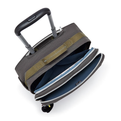 Kipling New Storia Kids' 4-Wheeled School Trolley Bag - Back to Grey - detail view