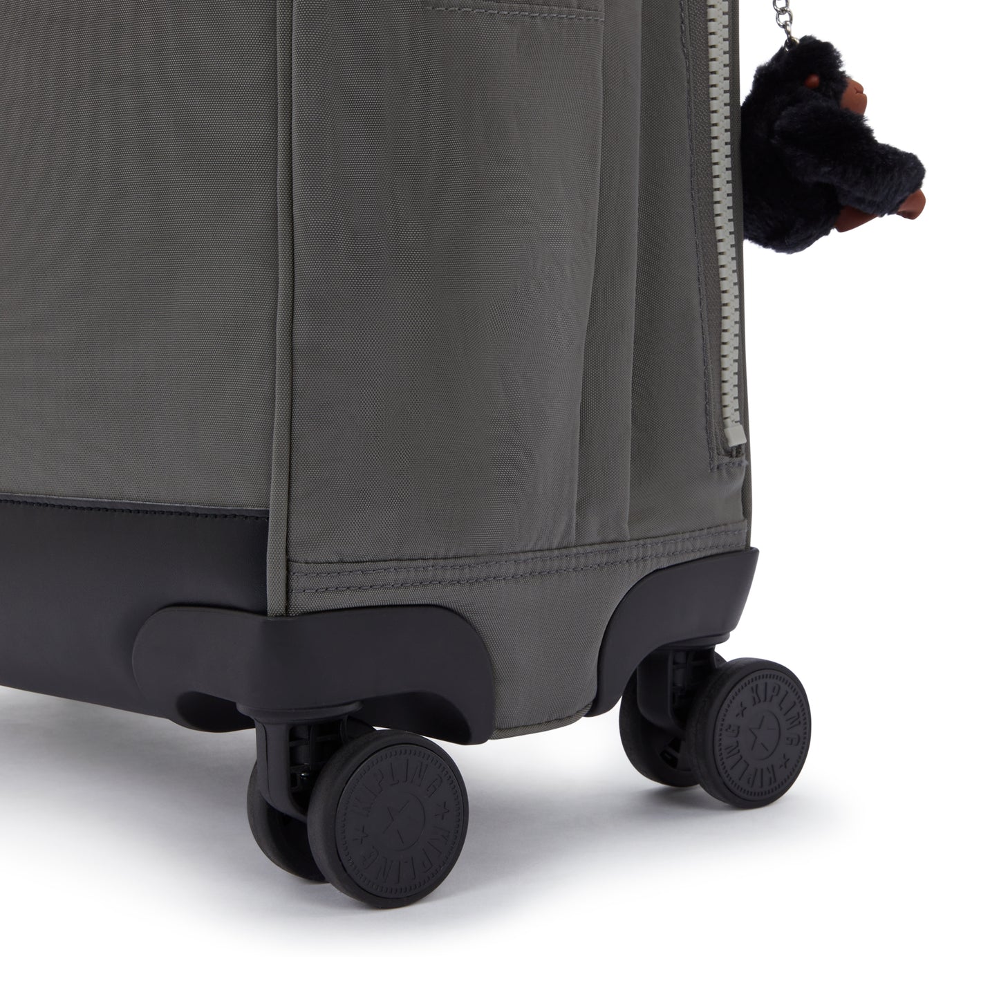 Kipling New Storia Kids' 4-Wheeled School Trolley Bag - Back to Grey - detail view