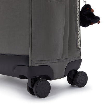 Kipling New Storia Kids' 4-Wheeled School Trolley Bag - Back to Grey - detail view