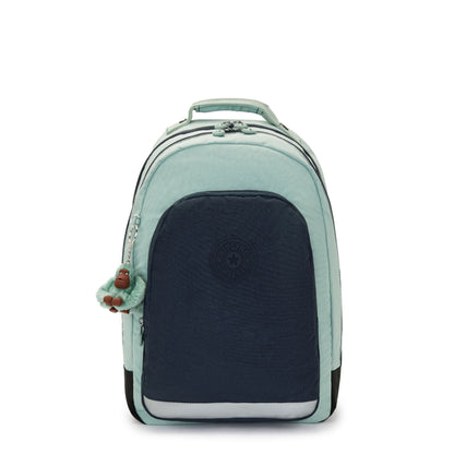 Class Room Backpack w Laptop Protection Sea Green Block