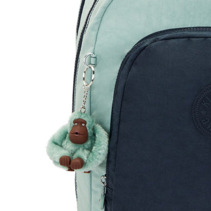 Class Room Backpack w Laptop Protection Sea Green Block