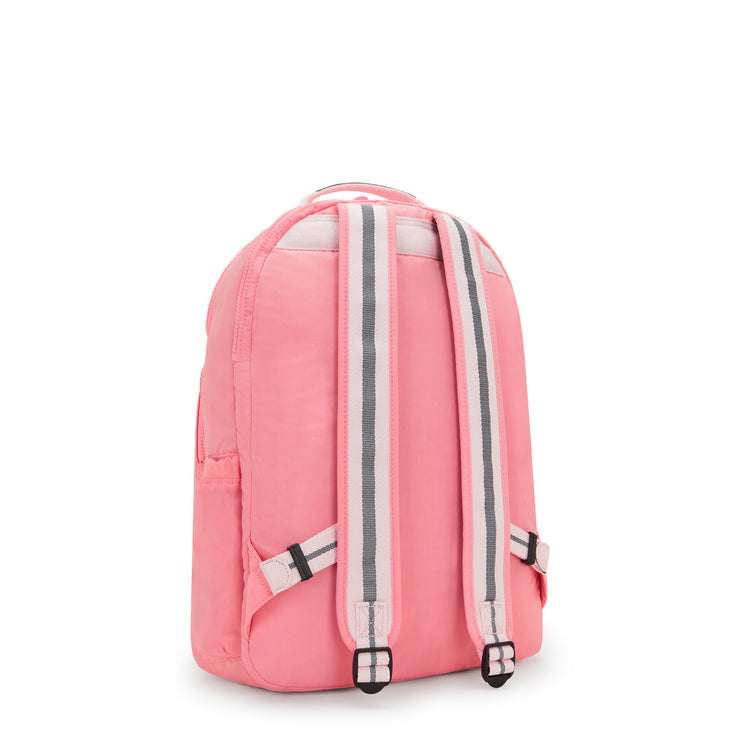 Kipling Seoul Lap Backpack Coral Sea - Large, side view