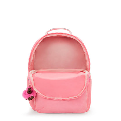Kipling Seoul Lap Backpack Coral Sea - Large, laptop compartment