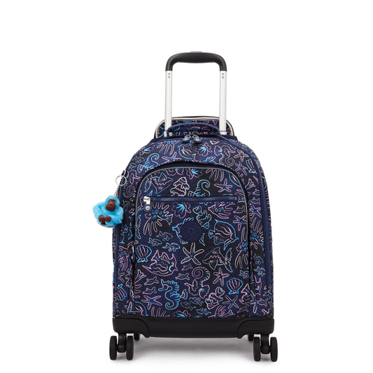 Kipling New Zea Disco Fish wheeled backpack - front view