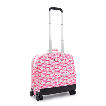Kipling NEW STORIA Kids' 4-Wheeled School Bag Pink Palm - Large, side view