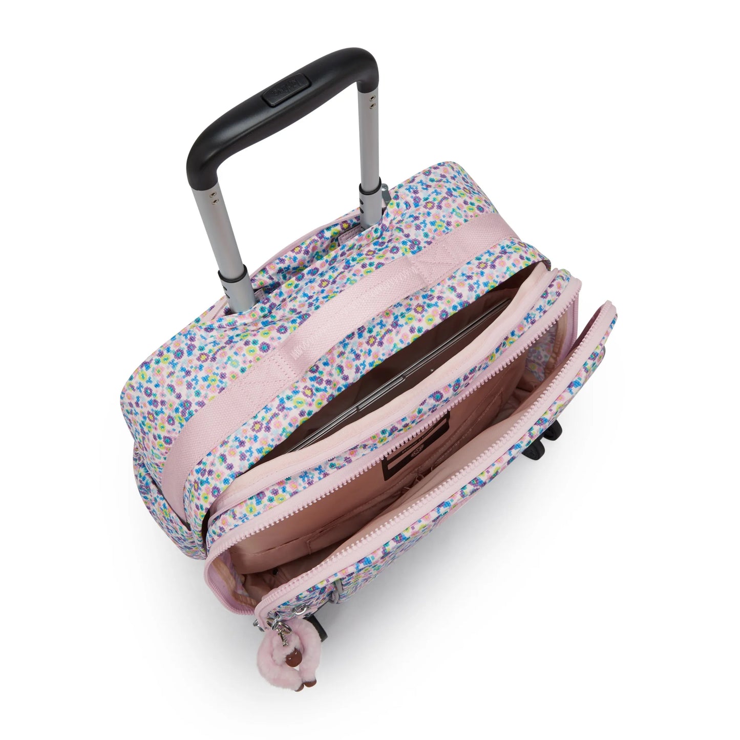 Kipling NEW STORIA Kids' 4-Wheeled School Bag Digi Flower Print - detail view