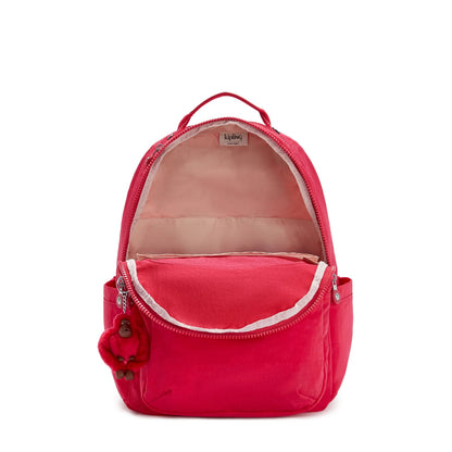 Kipling SEOUL backpack True Pink - detail view