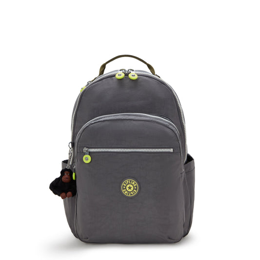 Kipling SEOUL Large Backpack Back To Grey - front view