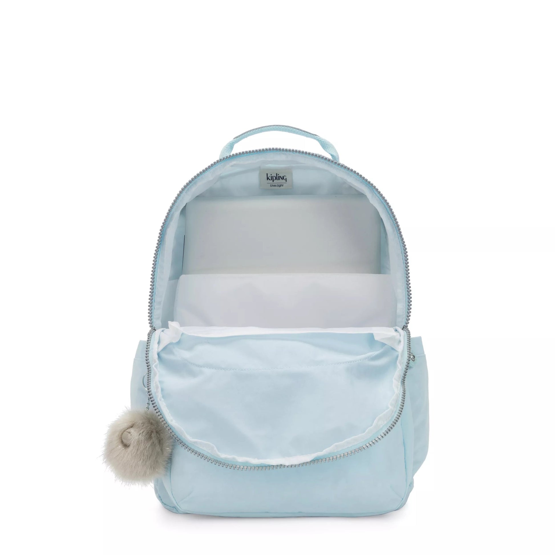Kipling SEOUL Large Backpack Bridal Blue - interior/detail view