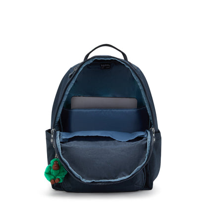 Kipling Seoul Large Backpack Blue Green Block - back view