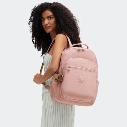 Kipling SEOUL backpack with Laptop Protection Memory Pink Large