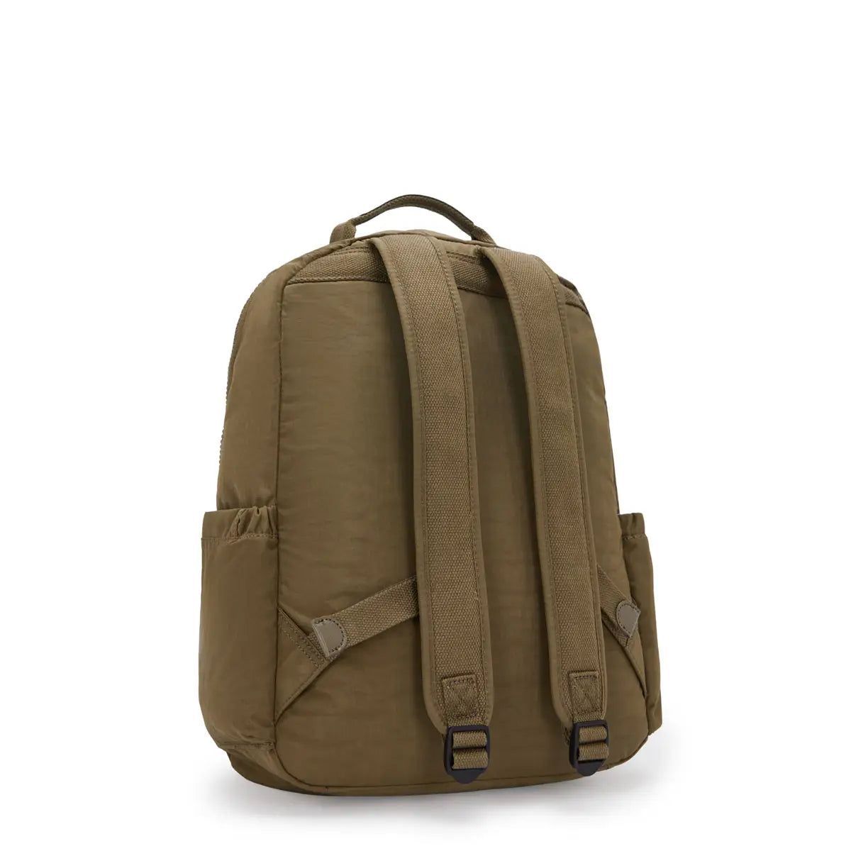SEOUL Large backpack with Laptop Protection Smooth Khaki - side view
