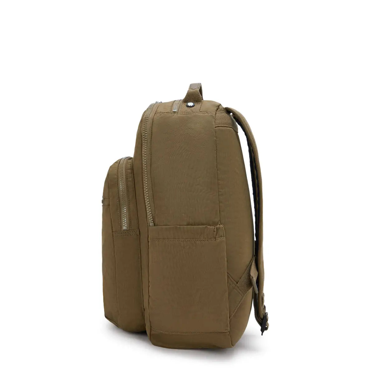 SEOUL Large backpack with Laptop Protection Smooth Khaki - detail view