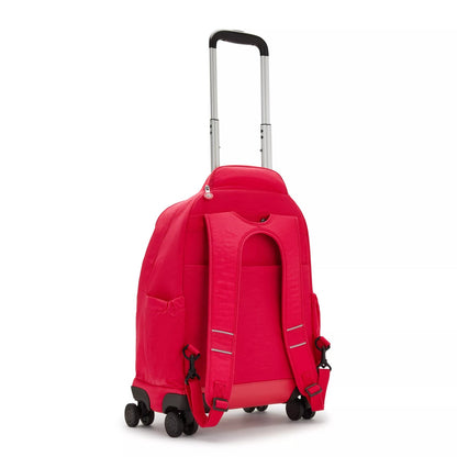 Kipling NEW ZEA Kids' Wheeled Backpack True Pink - side view