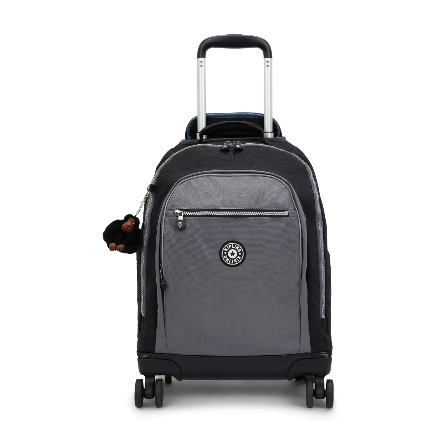 Kipling NEW ZEA Kids' Wheeled Backpack Space Black Block - front view