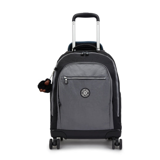 Kipling NEW ZEA Kids' Wheeled Backpack Space Black Block - front view