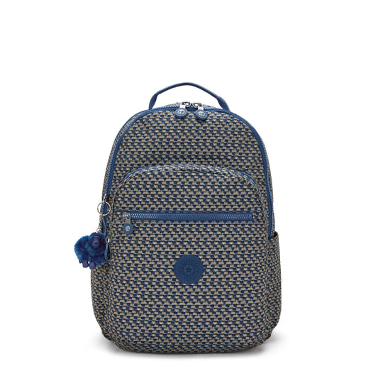 Kipling SEOUL Backpack with Laptop Protection Blue on Wire Large