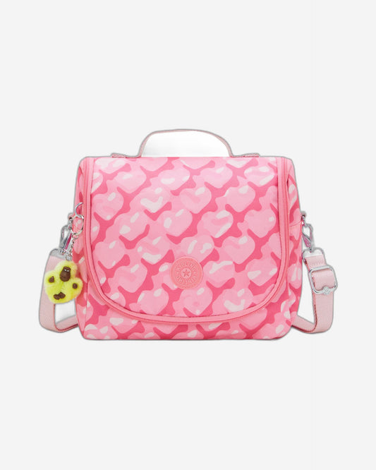 Kipling New Kichirou Insulated Lunch Bag Adorable Hearts Large - front view