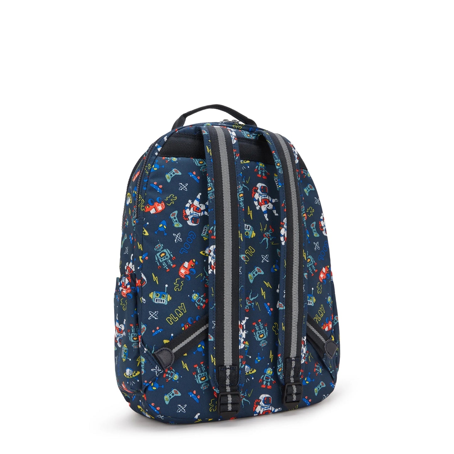 Kipling SEOUL LAP Backpack Space Game Blue - side view