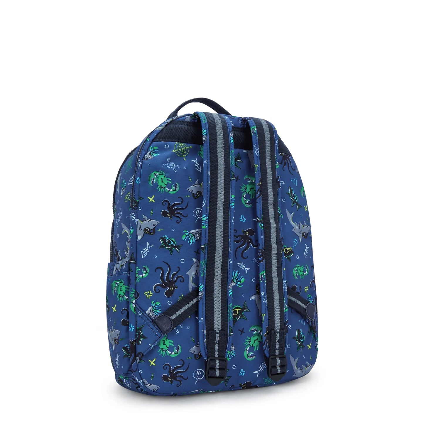 Kipling SEOUL LAP Backpack with Laptop Compartment - Undersea Party print, side view