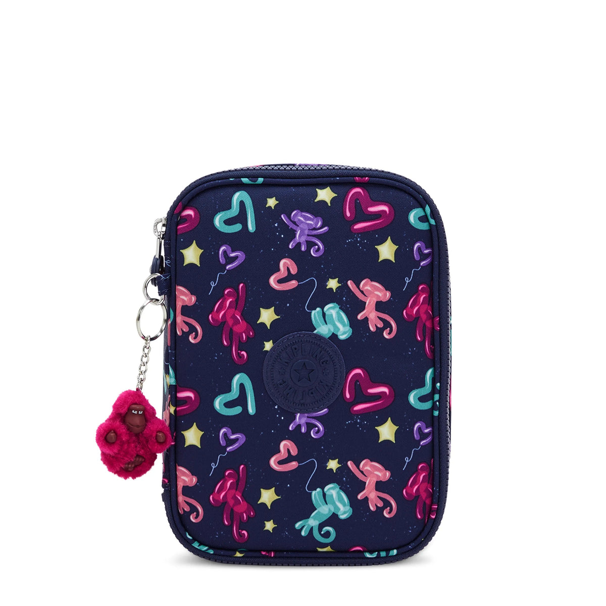 Kipling 100 Pens Large Pencase Balloon Monkey - front