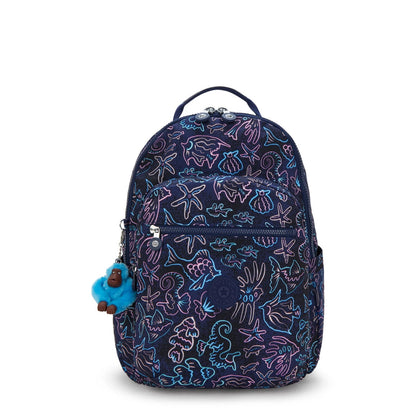 Kipling SEOUL COLLEGE EXTRA Backpack Disco Fish - front