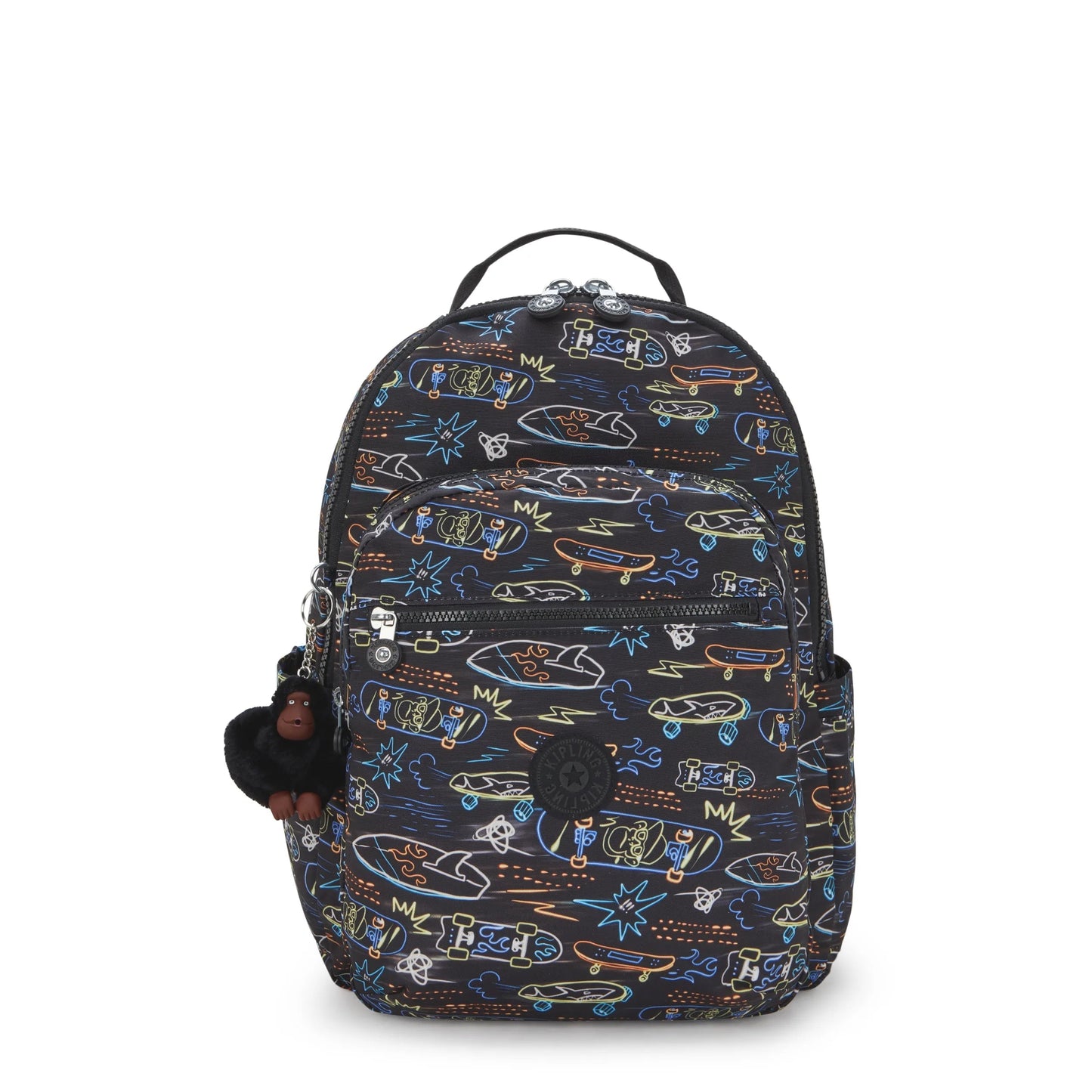 Kipling SEOUL COLLEGE EXTRA Backpack Neon Skate - front view