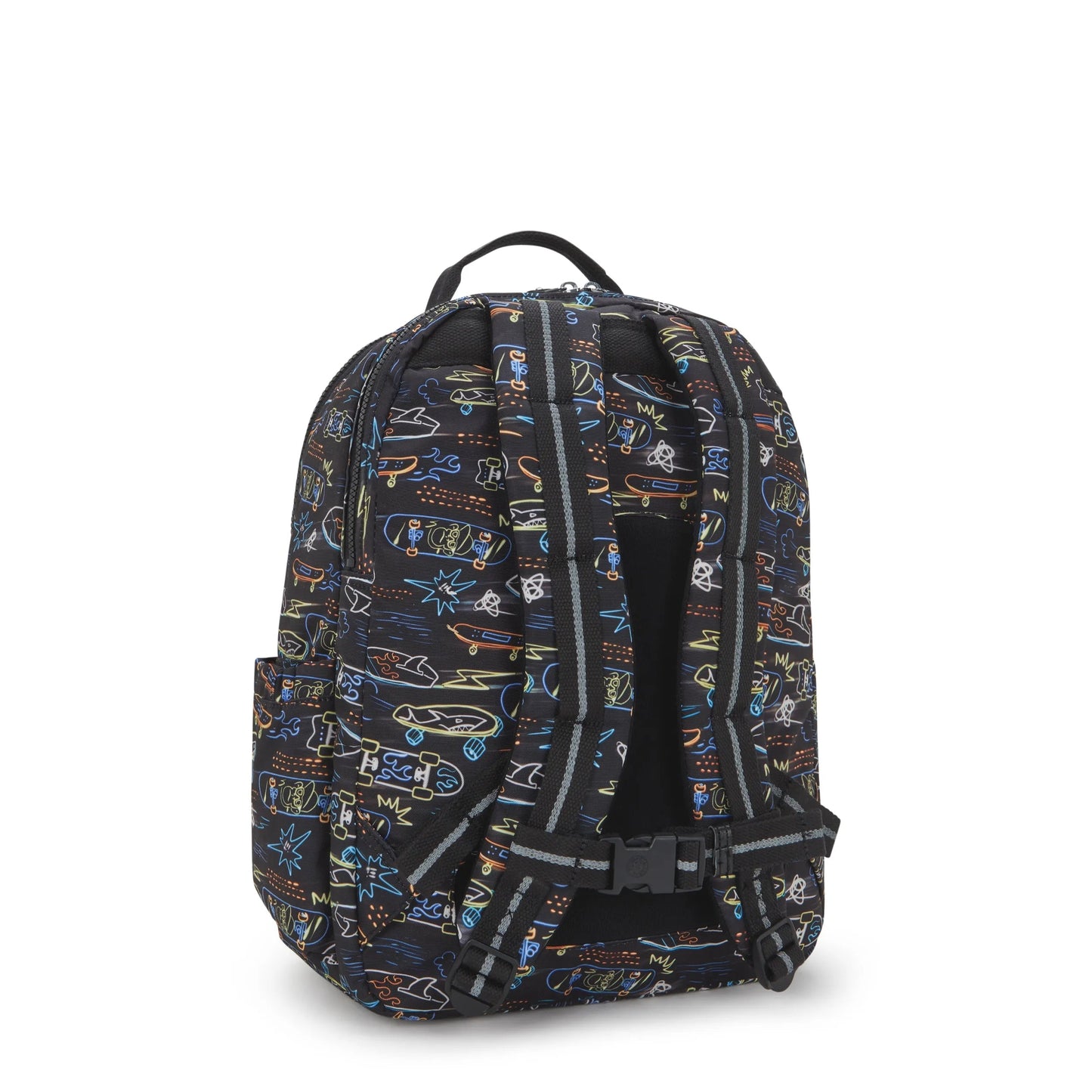 Kipling SEOUL COLLEGE EXTRA Backpack Neon Skate - side view