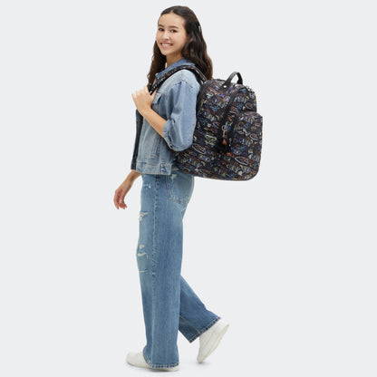 Kipling SEOUL COLLEGE EXTRA Backpack Neon Skate - detail view