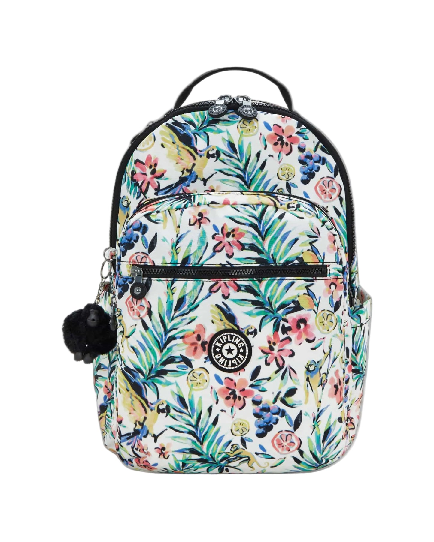 Kipling SEOUL Large Backpack Cocktail Floral - front view