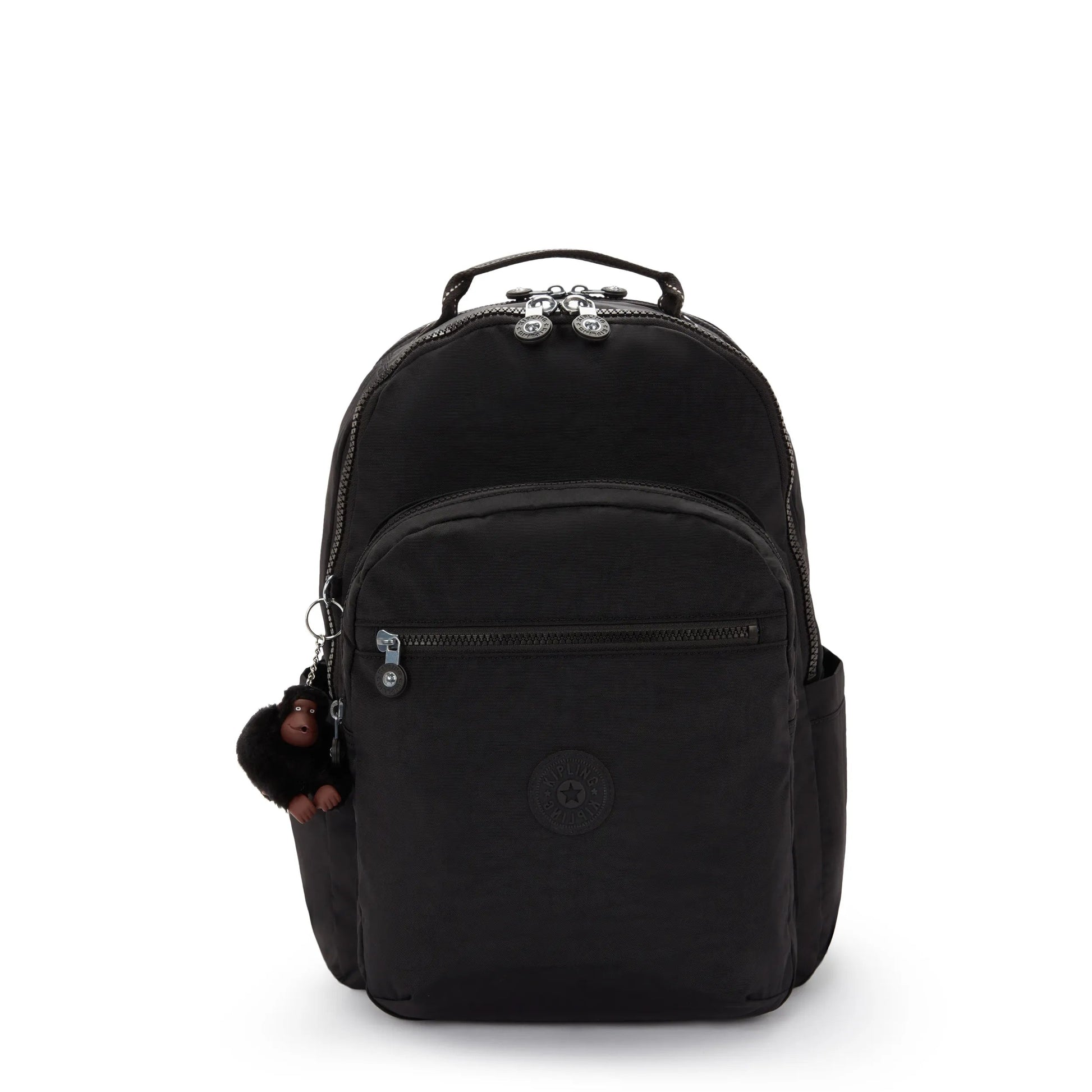 Kipling SEOUL College Extra Backpack True Black - front view