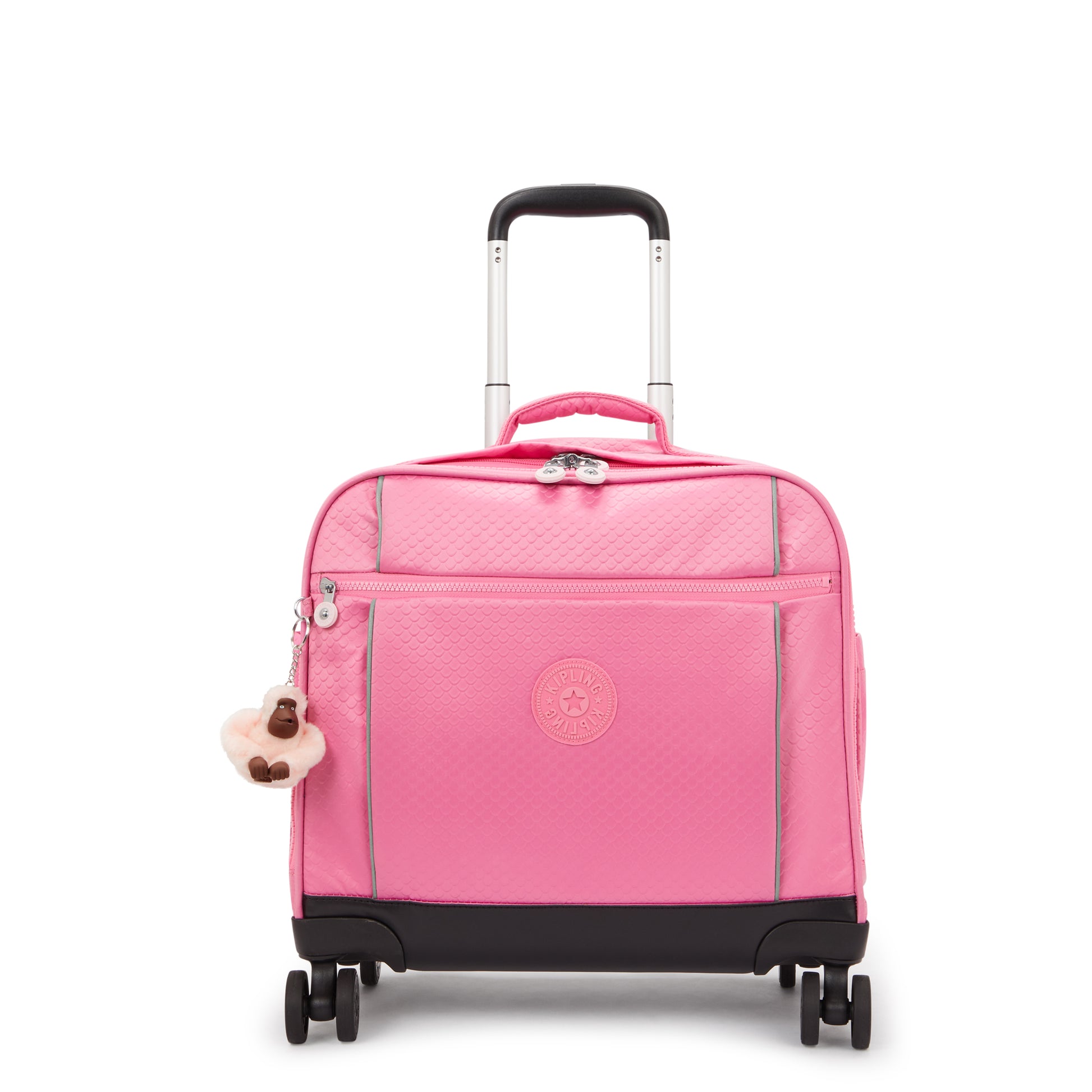 Kipling New Storia Wheeled School Bag Pink Mermaid - front view