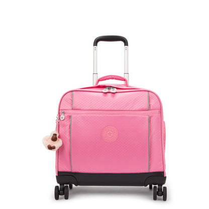 Kipling New Storia Wheeled School Bag Pink Mermaid - front view