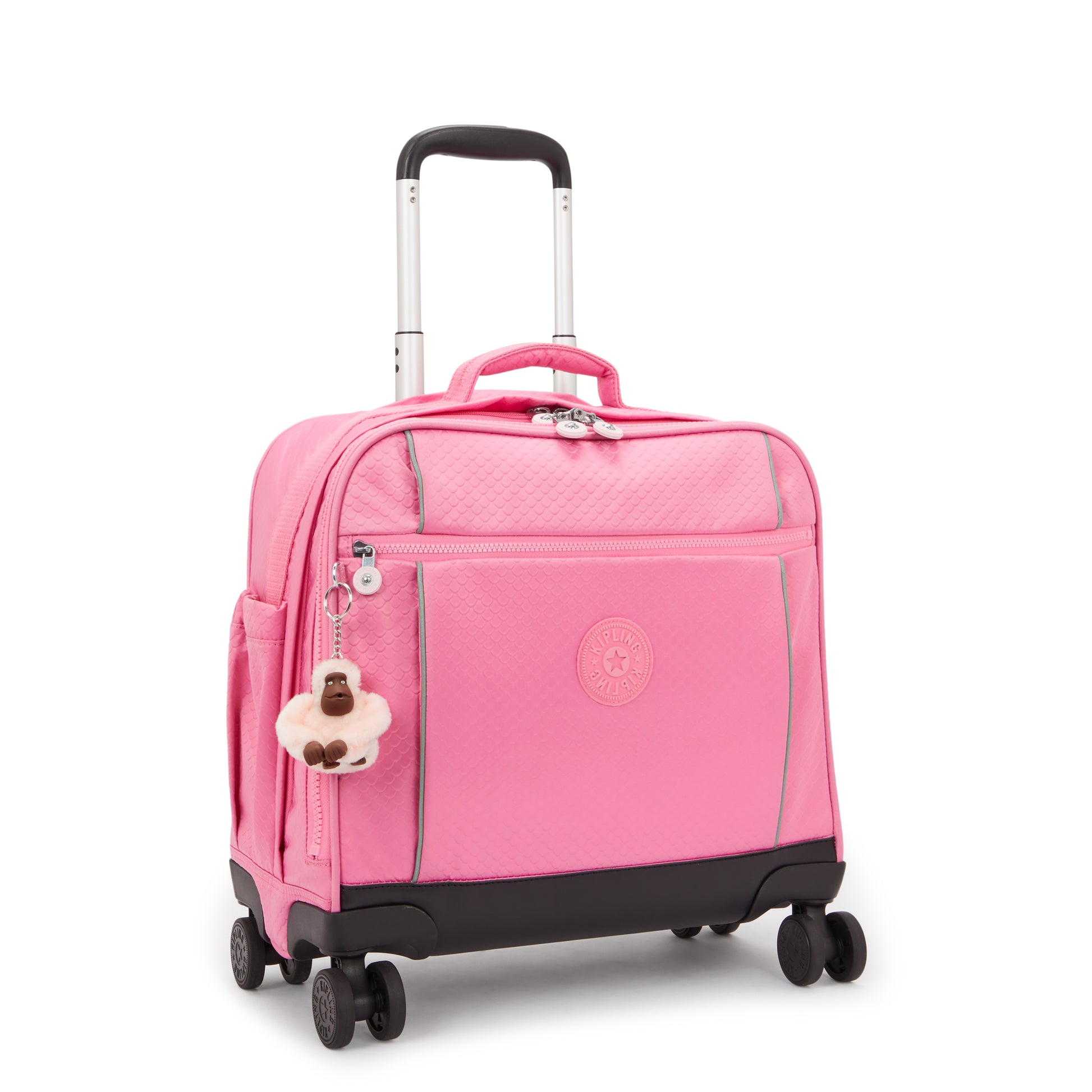 Kipling New Storia Wheeled School Bag Pink Mermaid - back view