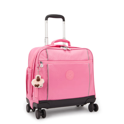 Kipling New Storia Wheeled School Bag Pink Mermaid - back view