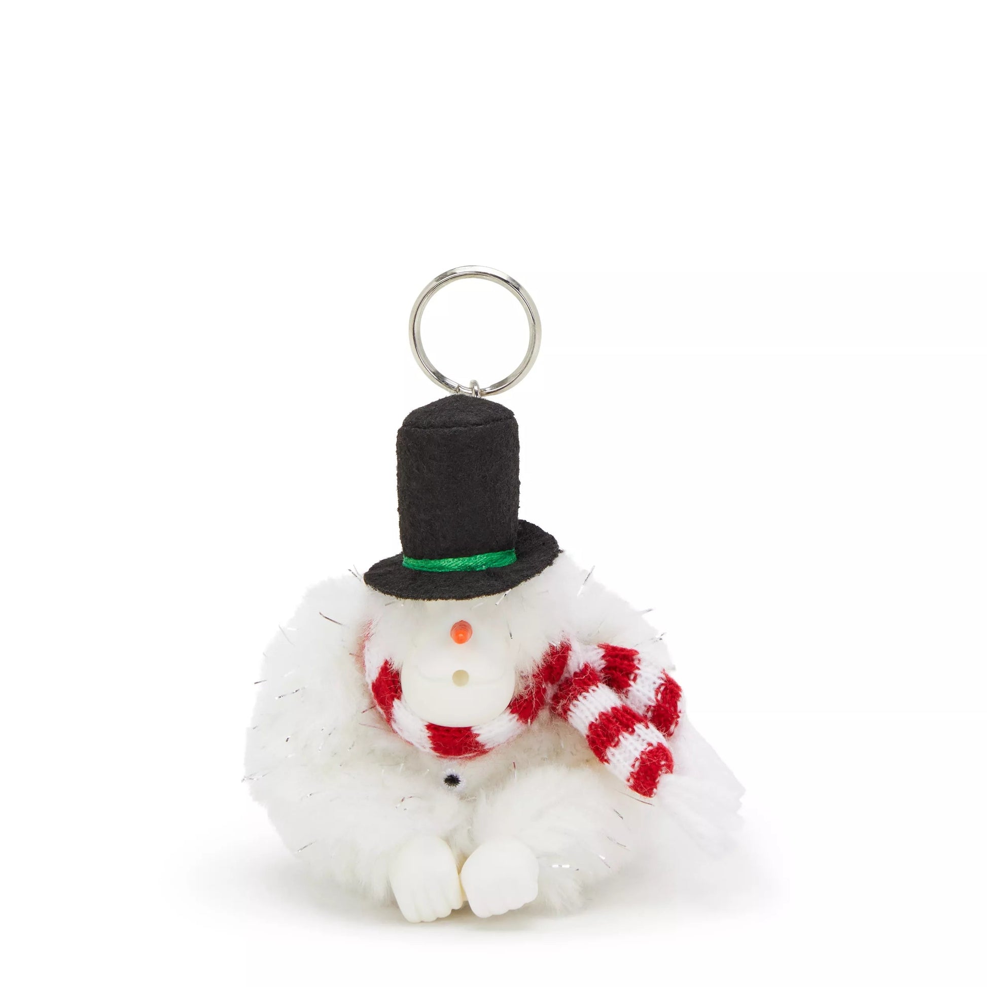 Kipling SNOWMAN MONKEY Snowman White Collector Keychain - front view