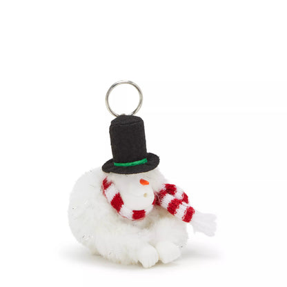 Kipling SNOWMAN MONKEY Snowman White Collector Keychain - side view