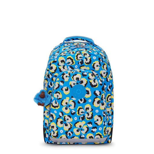 Class Room Backpack w Laptop Protection Leopard Floral