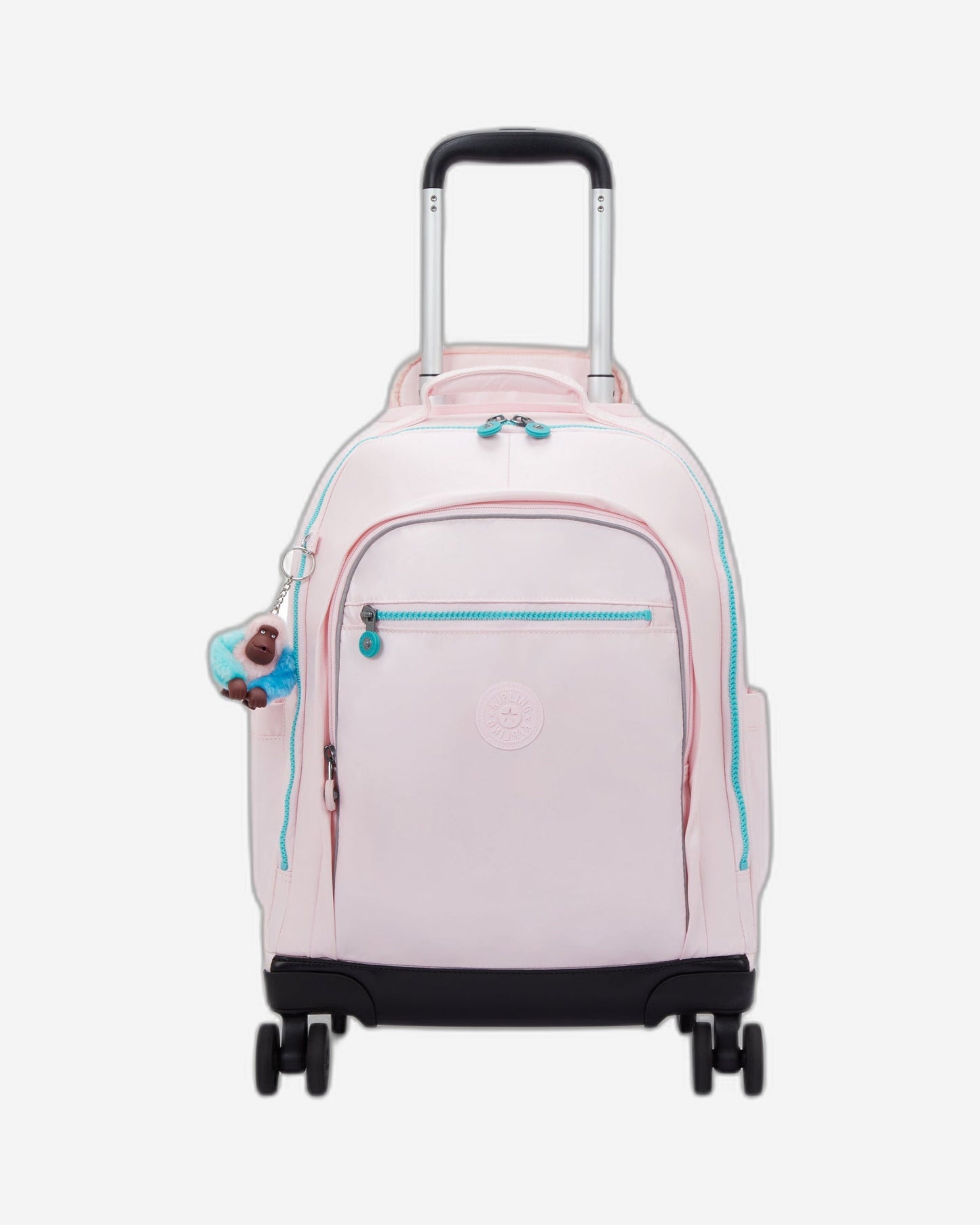 Kipling ZEA Kids' Wheeled Backpack Sea Pink Metallic - front view
