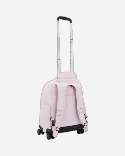 Kipling ZEA Kids' Wheeled Backpack Sea Pink Metallic - side view