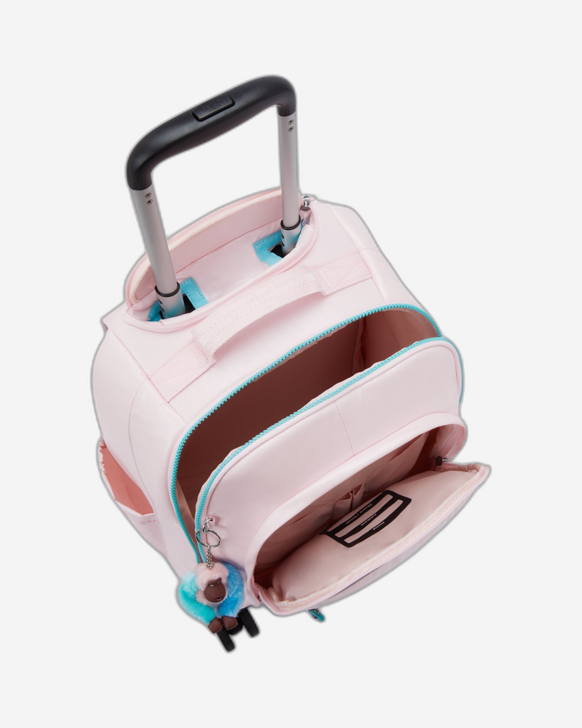 Kipling ZEA Kids' Wheeled Backpack Sea Pink Metallic - detail view