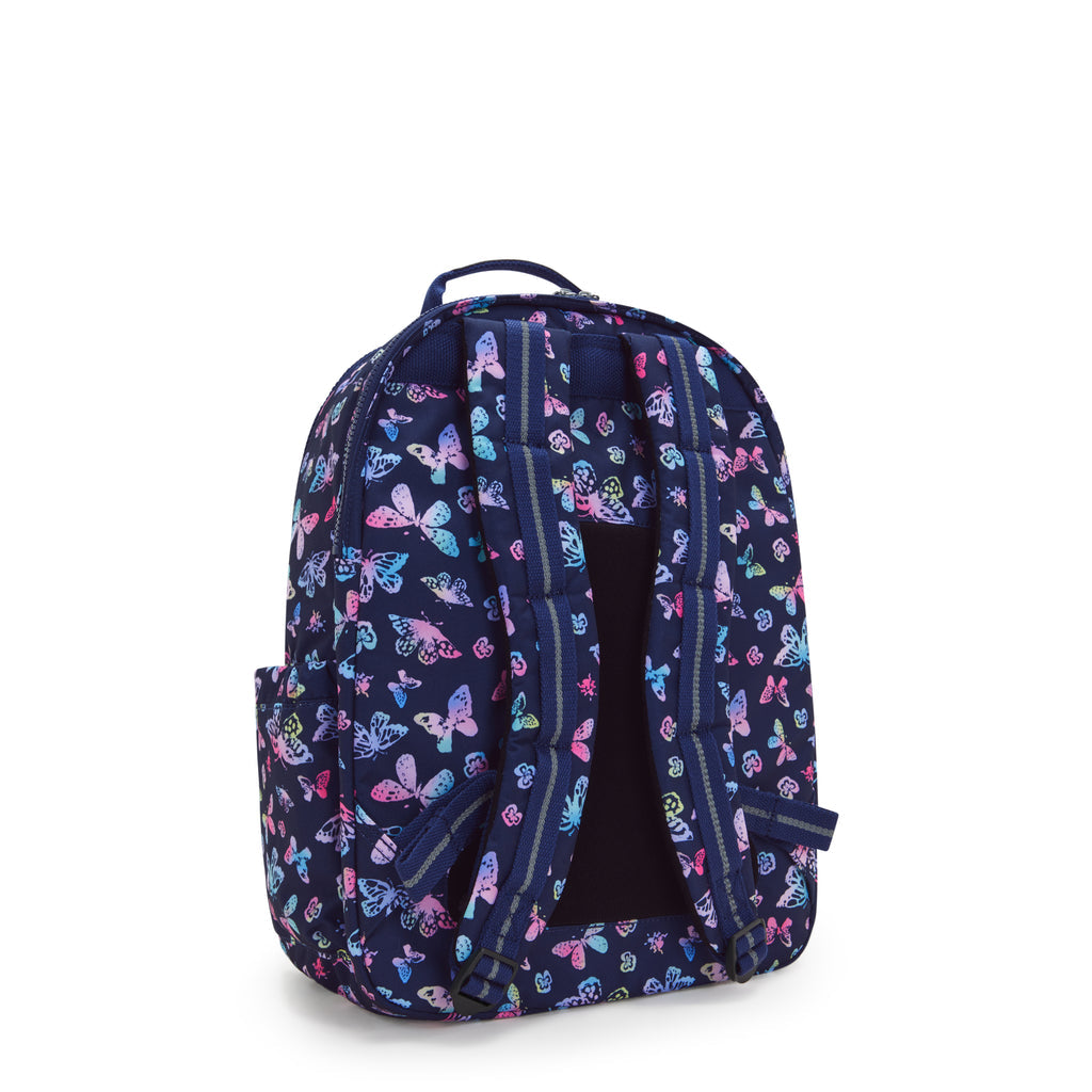 Kipling Seoul College Backpack Butterfly Fun - side view