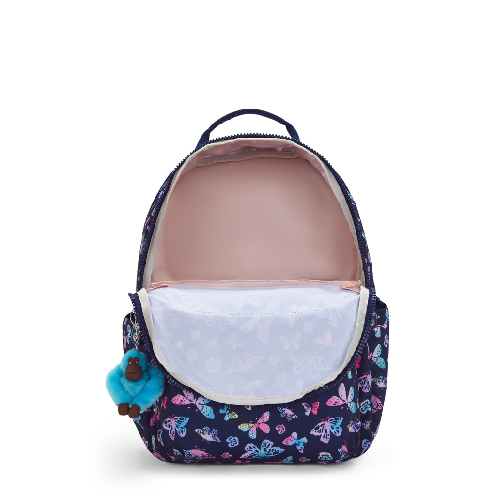 Kipling Seoul College Backpack Butterfly Fun - detail view
