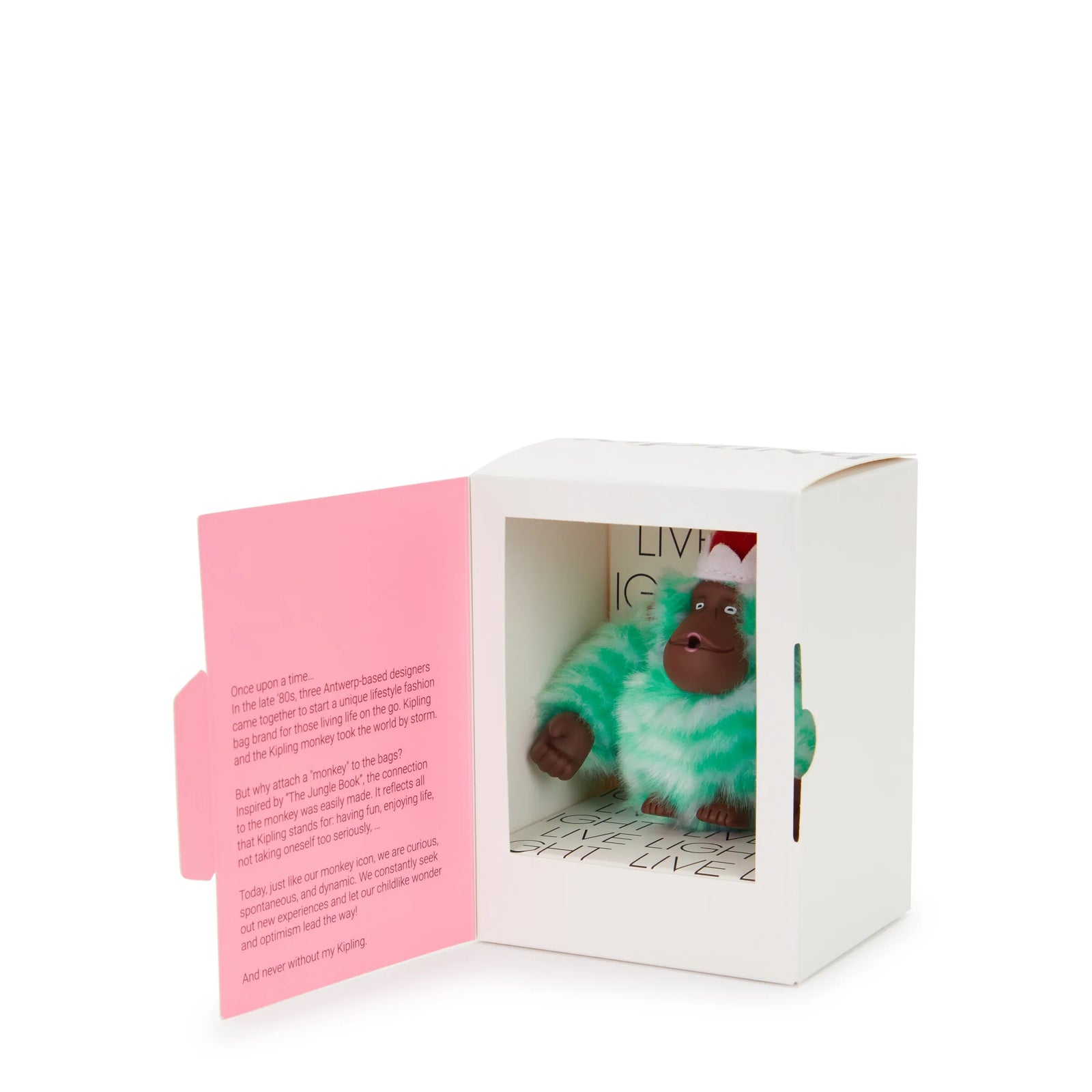 Kipling Elf Monkey Keychain Elf Green - detail